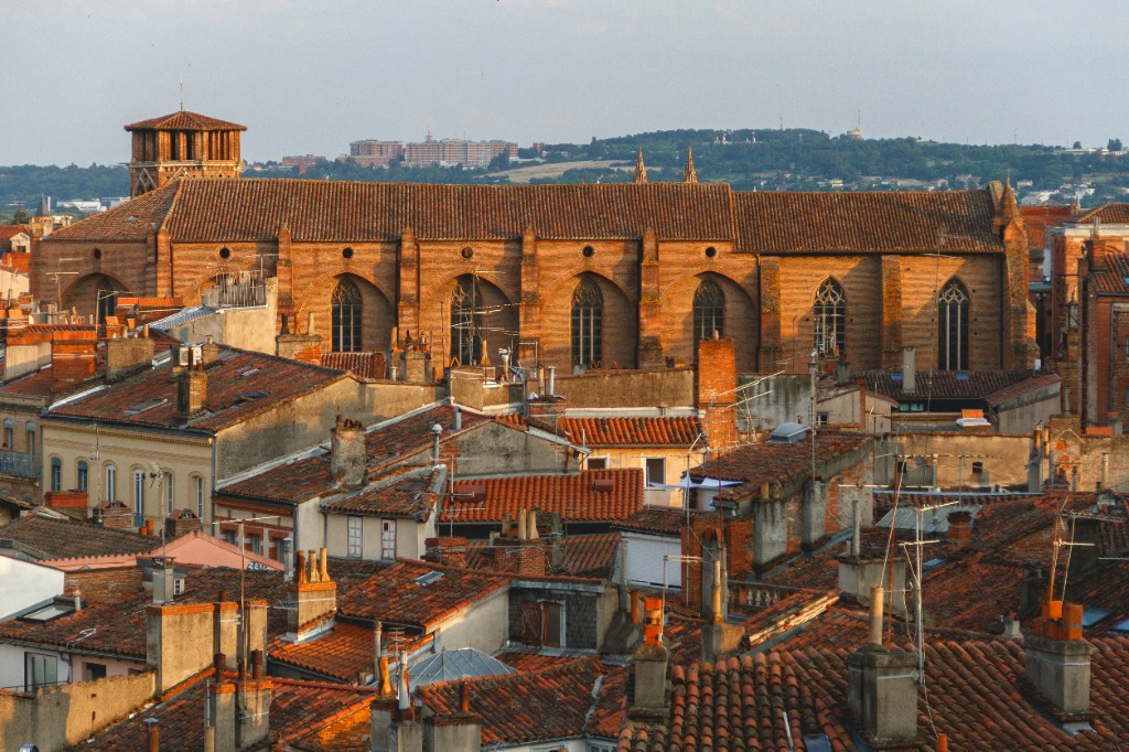 Toulouse pink city rooftops